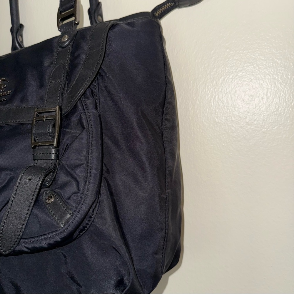 Burberry  Blue Label Hand Bag Nylon Black Auth ti2773 - Picture 5 of 12
